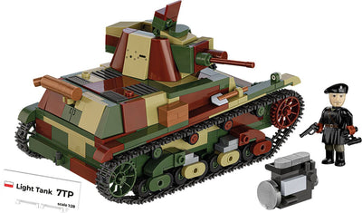 7TP Light Tank brick model - COBI 2661 - 669 bricks Tank Cobi