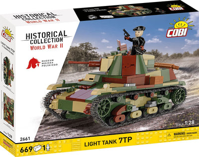 7TP Light Tank brick model - COBI 2661 - 669 bricks Tank Cobi