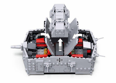 A7V brick tank model - Sluban M38-B1295 - 506 bricks Tank SLUBAN