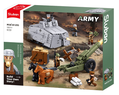 A7V brick tank model - Sluban M38-B1295 - 506 bricks Tank SLUBAN