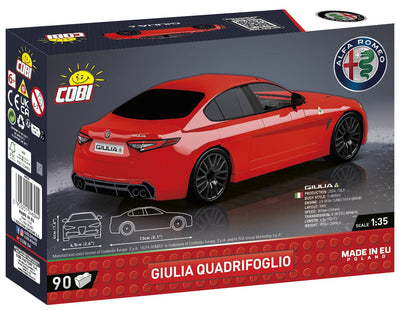 Alfa Romeo Gulia Quadrifoglio brick model car.- COBI 24604 - 90 bricks car COBI