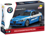 Alfa Romeo Gulia Quadrifoglio brick model police car.- COBI 24606 - 90 bricks car COBI