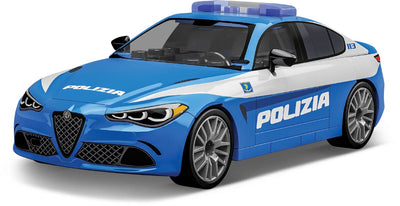 Alfa Romeo Gulia Quadrifoglio brick model police car.- COBI 24606 - 90 bricks car COBI
