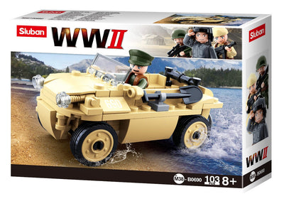 Amphibious vehicle brick model - Sluban M38-B0690 - 103 bricks Tank SLUBAN