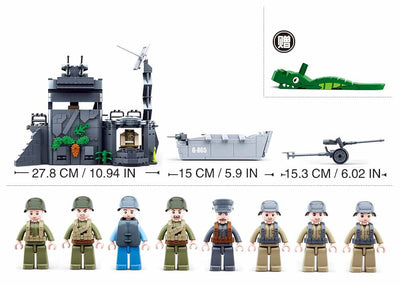 Atlantic Wall brick model - Sluban M38-B0861 - 765 bricks Tank SLUBAN