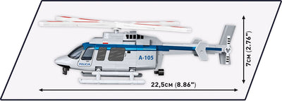 Bell 407 Policja helicopter brick model - COBI 26628 - 217 bricks Planes Cobi