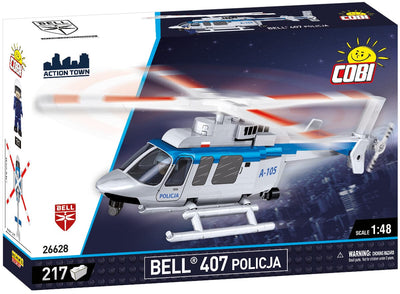 Bell 407 Policja helicopter brick model - COBI 26628 - 217 bricks Planes Cobi
