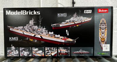 Bismarck battleship brick model - Sluban M38-B1102 - 1849 bricks Ship SLUBAN
