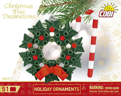 Christmas wreath brick model decoration - COBI 20009 - 51 bricks Christmas decoration COBI