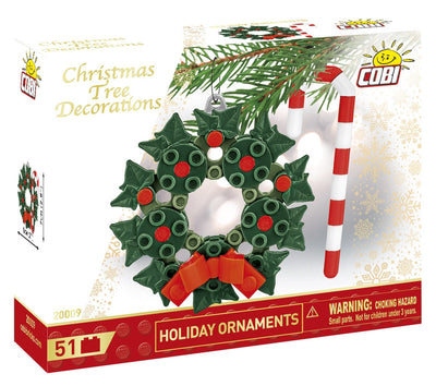 Christmas wreath brick model decoration - COBI 20009 - 51 bricks Christmas decoration COBI