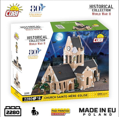 Church Sainte-Mere-Eglise - COBI 2299 - 2255 bricks Other Military Cobi