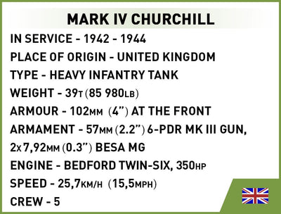Churchill MK.IV brick tank model - COBI 3128 - 668 bricks Tank Cobi