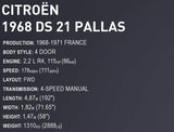 Citroen DS.21 Pallas 1968 brick car model - COBI 24348 - 2265 bricks car Cobi