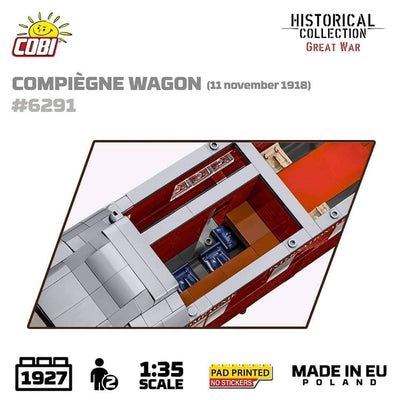Compiegne wagon brick model 1918 - COBI 6291 - 1945 bricks Toys & Games Cobi