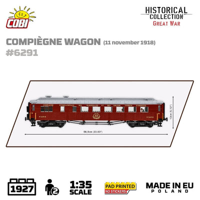 Compiegne wagon brick model 1918 - COBI 6291 - 1945 bricks Toys & Games Cobi