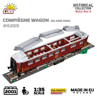 Compiegne wagon brick model 1940 - COBI 6289 - 2030 bricks Toys & Games Cobi