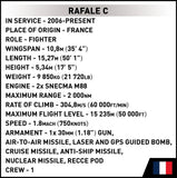 Dassault Rafale C 530 KL brick plane model - COBI 5901 - 551 bricks Planes Cobi