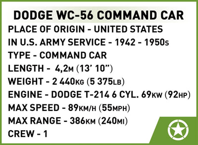 Dodge WC-56 - COBI 3111 - 208 brick command car car Cobi