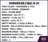 Dornier D0 J Wal ‘Amundsen’ N-25 aircrafft model- COBI 1384 - 478 bricks Planes Cobi