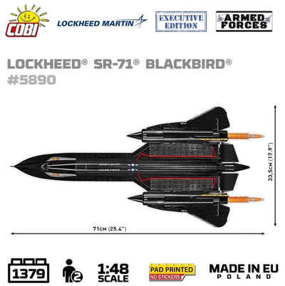 Executive Edition Lockheed SR-71 Blackbird brick aircraft model - COBI 5890 - 1379 bricks Planes Cobi