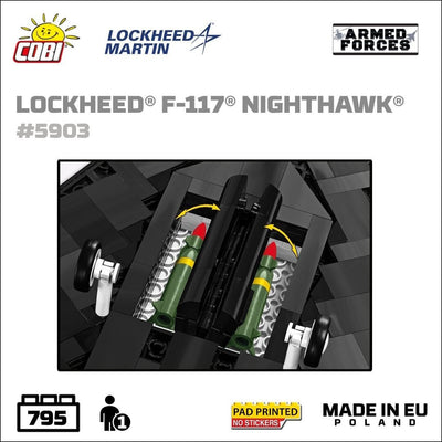 F-117 Nighthawk brick aircraft model - COBI 5903 - 798 bricks Planes Cobi