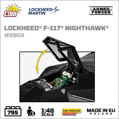 F-117 Nighthawk brick aircraft model - COBI 5903 - 798 bricks Planes Cobi