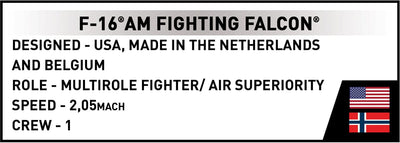 F-16 AM Fighting Falcon brick plane model - COBI 5913 - 499 bricks Planes Cobi