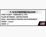 F-16D Fighting Falcon plane brick model - COBI 5914 - 438 bricks Planes Cobi