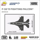 F-16D Fighting Falcon plane brick model - COBI 5914 - 438 bricks Planes Cobi