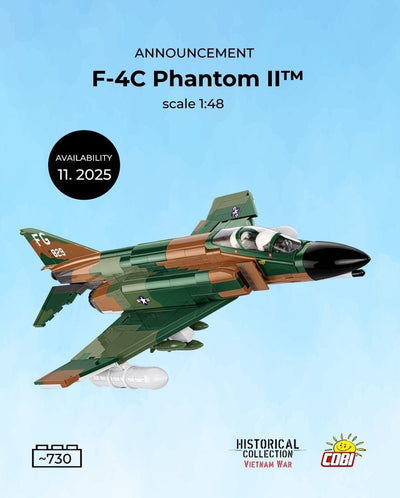 F-4C Phantom II (Vietnam War) brick plane model - COBI 2427 - 730 bricks Planes Cobi