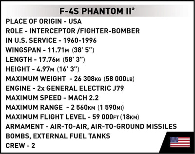 F-4S Phantom II brick plane model - COBI 5899 - 650 bricks Planes Cobi