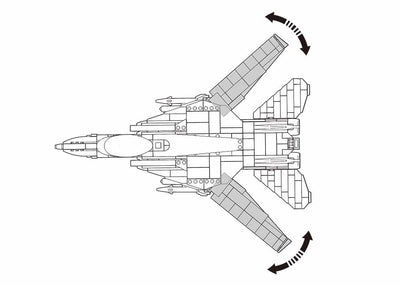 F14 Fighter brick model plane - Sluban M38-B0755 - 404 bricks Planes SLUBAN