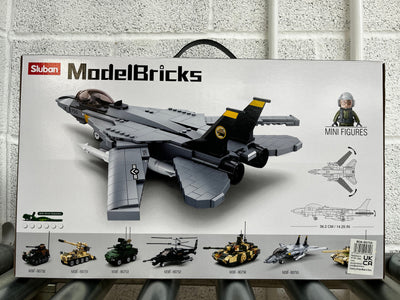 F14 Fighter brick model plane - Sluban M38-B0755 - 404 bricks Planes SLUBAN