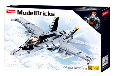 F/A - 18E 'Super Hornet' brick model plane - Sluban M38-B0928 - 682 bricks Planes SLUBAN