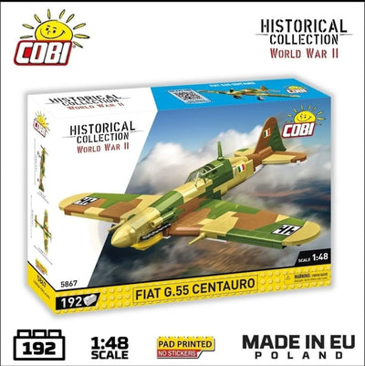 Fiat G55 Centauro brick plane model - COBI 5867 - 192 bricks Planes Cobi
