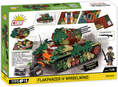 Flakpanzer IV Wirbelwind brick anti-aircraft gun model - COBI-2593 - 1195 bricks - Executive Edition Tank Cobi