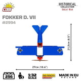 Fokker D. VII brick aircaft model WWI - COBI 2994 - 256 bricks Planes COBI