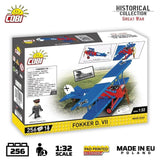 Fokker D. VII brick aircaft model WWI - COBI 2994 - 256 bricks Planes COBI