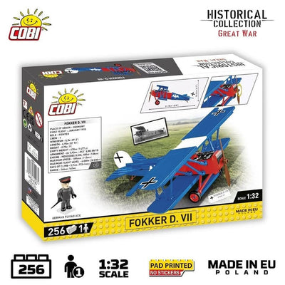 Fokker D. VII brick aircaft model WWI - COBI 2994 - 256 bricks Planes COBI