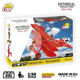 Fokker Dr. 1 ''Red Baron'' WWI brick plane model - COBI 2996 - 221 bricks Planes Cobi