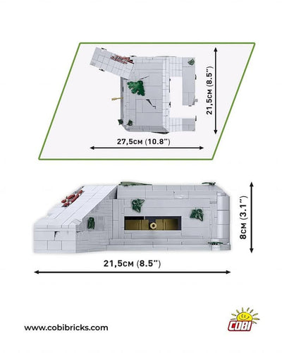 German bunker - Regelbau 667 - COBI 3136 - 642 bricks Architecture Cobi