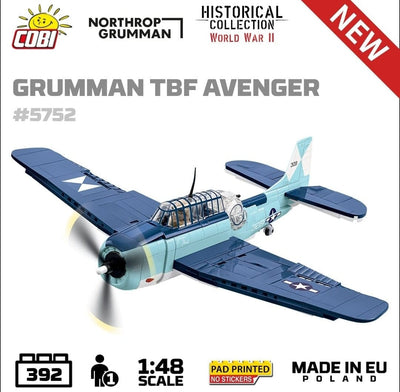 Grumman TBF Avenger brick plane model - COBI 5752- 388 bricks Planes Cobi