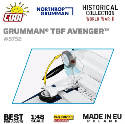 Grumman TBF Avenger brick plane model - COBI 5752- 392 bricks Planes Cobi