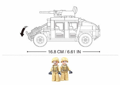 Hummer H2 assault vehicle brick model - Sluban M38-B0837 - 265 bricks Tank SLUBAN