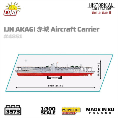 Japanese Akagi - COBI 4851 - 3573 brick aircraft carrier Ship Cobi