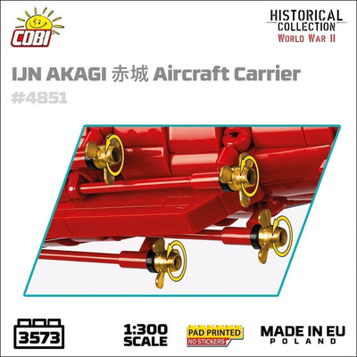 Japanese Akagi - COBI 4851 - 3573 brick aircraft carrier Ship Cobi