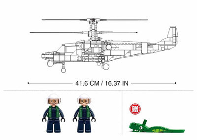 KA-52S brick model helicopter - Sluban M38-B1138 - 913 bricks Tank SLUBAN