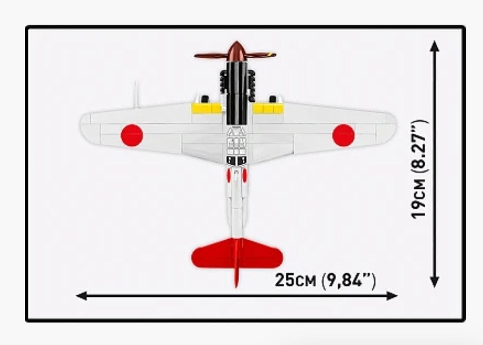 Kawasaki KI-61 - I Hien brick plane model - COBI 5872 - 141 bricks