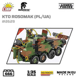 KTO Rosomak armoured car brick model - COBI 2629 - 665 bricks Other Military Cobi