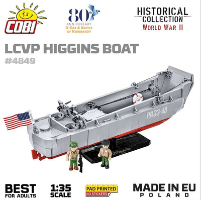 LCVP Higgins Boat brick model - COBI 4849 - 715 bricks Ship Cobi